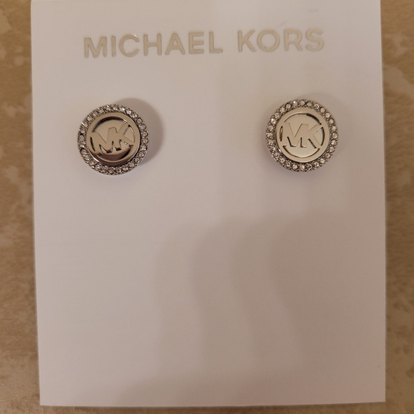 NWT MK CIircular Pave Studs - Picture 1 of 1
